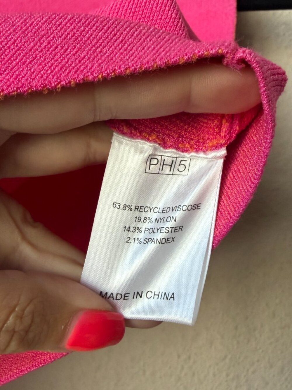 PH5 Alva Wavy Eco Skort Top Set in Pink Orange Size S - Picture 7 of 8
